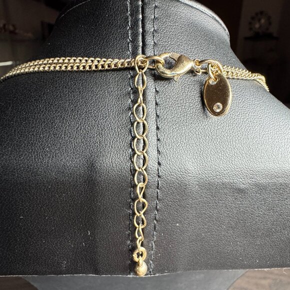 Vintage Metal Gold Tone and Silver Tone Necklace Geometric Shapes - Picture 4 of 4